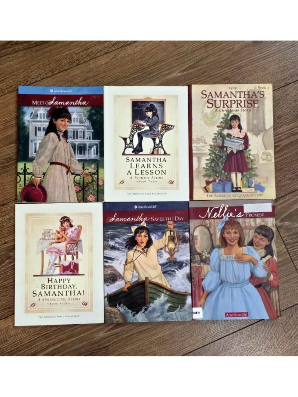 American Girl Samantha 6 Book Lot Pleasant Co White Cover Nellie First Editions